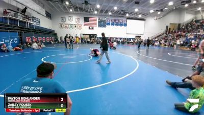 80 lbs Round 2 - Zailey Fousek, Camel Kids Wrestling vs Payton Bohlander, High Plains Thunder