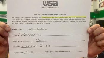 CheerForce Arizona - Vtach [L2 Junior] 2021 USA All Star Virtual Championships
