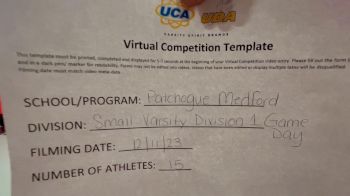 Patchogue Medford [Small Varsity Game Day] 2023 UCA & UDA December Virtual Challenge