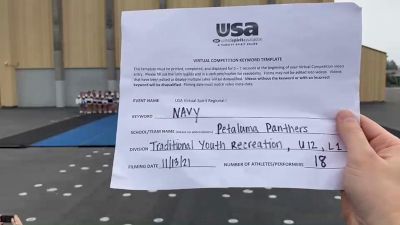 Petaluma Panthers Youth Football & Cheer [L1 Traditional Recreation - 12 and Younger (AFF)] 2021 USA Virtual Spirit Regional I