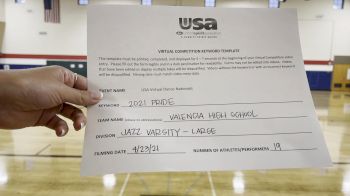 Valencia High School [Jazz Varsity - Large] 2021 USA Spirit & Dance Virtual National Championships