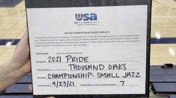 Thousand Oaks High School [Jazz Varsity - Small] 2021 USA Spirit & Dance Virtual National Championships
