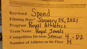 Royal Athletics - Royal Jewels [L4 Senior - D2] 2021 Varsity All Star Winter Virtual Competition Series: Event I