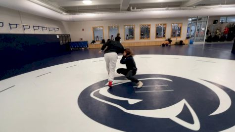 Emma Baertlein & Carolina Moreno Drill Before NWCA All-Star Classic