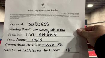Core Athletix - Gold [Junior Small 2] 2021 Athletic Championships: Virtual DI & DII