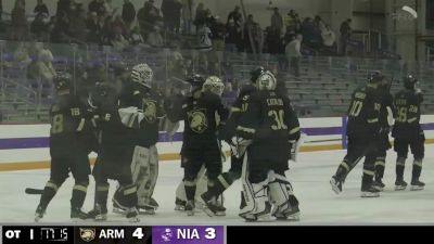 Army Advances To Atlantic Hockey America Semifinals After OT Win Against Niagara