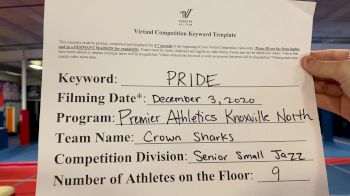 Premier Athletics Knoxville North - Crown Sharks [Senior - Jazz] 2020 WSF All Star Cheer & Dance Virtual Championship