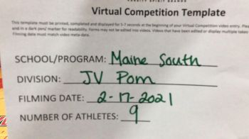 Maine South High School [Junior Varsity - Pom] 2021 UDA Spirit of the Midwest Virtual Challenge
