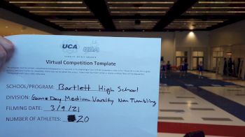 Bartlett High School [Game Day Varsity NonTumble] 2021 UCA & UDA March Virtual Challenge