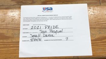 San Pasqual High School [Dance Varsity - Small] 2021 USA Spirit & Dance Virtual National Championships