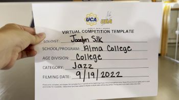 Alma College - Alma College Jazz Solo Jocelyn Silk [College - Solo - Jazz] 2022 UDA Virtual Solo Showdown