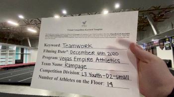 Vegas Empire Athletics - Rampage [Level 3 L3 Youth - D2] Varsity All Star Virtual Competition Series: Event VII