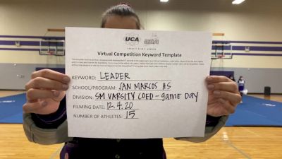 San Marcos High School [Game Day - Small Varsity Coed] 2020 UCA Southwest Virtual Regional