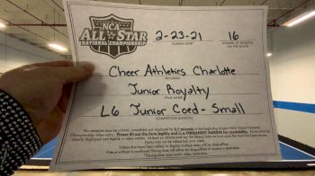 Cheer Athletics - Junior Royalty [L6 Junior Coed - Small] 2021 NCA All-Star Virtual National Championship