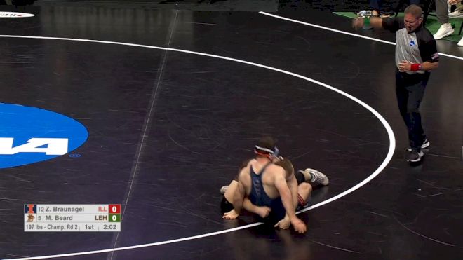 197 lb R16 Zac Braunagel, Illinois vs Michael Beard, Lehigh