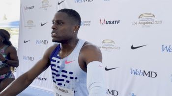 Christian Coleman Breaks Down His Third Place Finish At LA Grand Prix