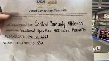 Central Community Athletics [Traditional Open Rec Affiliated 8U] 2021 UCA December Virtual Regional