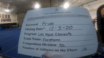 Las Vegas Elements - Firestorm [L2 Senior - D2] 2020 WSF All Star Cheer & Dance Virtual Championship