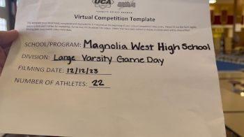 Magnolia West High School [Game Day Cheer - Large Varsity] 2023 UCA & UDA December Virtual Challenge