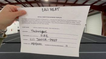 Cali Heat [L1.1 Junior - PREP - D2] 2021 Varsity Virtual Competition Series - Prep & Novice II
