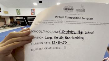 Crestview High School [Large Varsity Non Tumble] 2023 UCA & UDA December Virtual Challenge