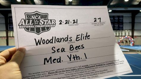 Woodlands Elite - Seabees [L1 Youth - Medium] 2021 NCA All-Star Virtual National Championship