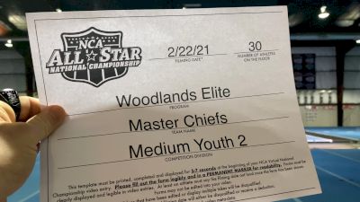 Woodlands Elite - Master Chiefs [L2 Youth - Medium] 2021 NCA All-Star Virtual National Championship