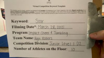 Impact Cheer & Tumbling - HIGH ROLLERS [L1 Junior - Small] 2021 The Regional Summit Virtual Championships