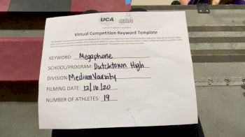 Dutchtown High School [Medium Varsity] 2020 UCA Virtual Regional