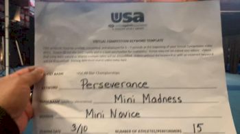 The California All Stars - San Marcos - Mini Madness [L1 Mini - Novice] 2021 USA All Star Virtual Championships