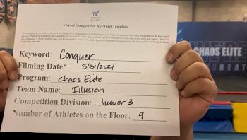 Chaos Elite - Illusion [L3 Junior - D2 - Small - A] 2021 Varsity All Star Winter Virtual Competition Series: Event V