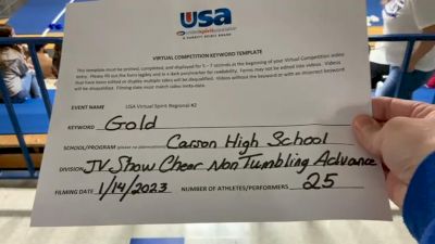 Carson High School [Junior Varsity Show Cheer Non Tumbling Advanced] 2023 USA Virtual Spirit Regional II