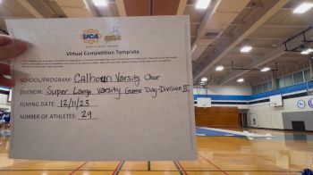 Calhoun High School [Cheer Division II Game Day Large/Super Varsity] 2023 UCA & UDA December Virtual Challenge