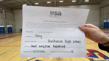 Buchanan High School [Varsity - Song/Pom - Advanced] 2022 USA Virtual Spirit Regional I