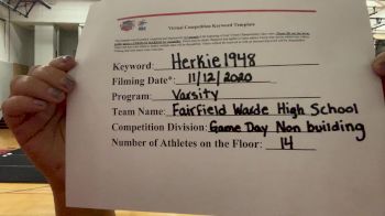 Fairfield Warde High School [Game Day Varsity Non-Building] 2020 NCA November Virtual Championship