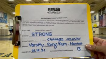 Channel Islands High School [Varsity - Song/Pom - Novice] 2021 USA Virtual Spirit Regional #1