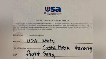 Costa Mesa High School [High School &ndash; Fight Song &ndash; Cheer] 2020 USA Virtual Regional
