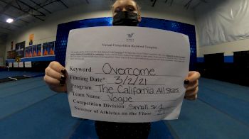 The California All Stars - Vogue [L1 Senior - Small] 2021 Spirit Sports: Virtual Duel in the Desert