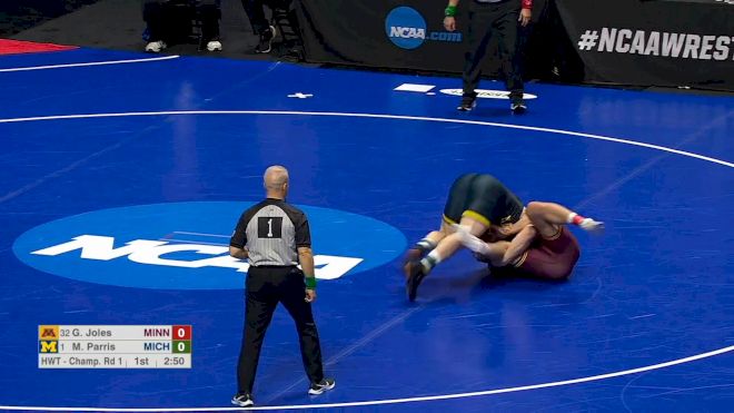 285 lb R32, Mason Parris, Michigan vs Garrett Joles, Minnesota