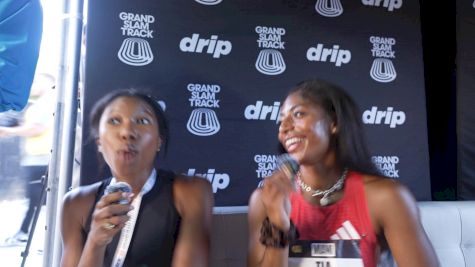 Tia Jones after HUGE 12.19 in 100mH