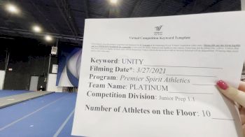 Premier Spirit Athletics - Platinum [L1.1 Junior - PREP] 2021 Mid Atlantic Virtual Championship