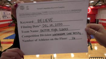Belton High School [Intermediate Coed Varsity] 2020 NCA December Virtual Championship