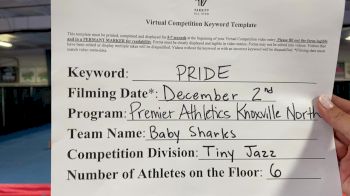 Premier Athletics Knoxville North - Baby Sharks [Tiny - Jazz] 2020 WSF All Star Cheer & Dance Virtual Championship