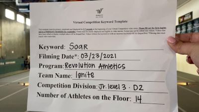 Revolution Athletics - Ignite [L3 Junior - D2 - Small] 2021 The Regional Summit Virtual Championships