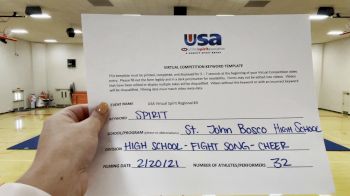 Saint John Bosco High School [High School - Fight Song - Cheer] 2021 USA Virtual Spirit Regional #3