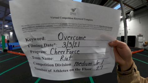 Cheerforce San Diego - Riot [L1 Junior - Medium] 2021 Spirit Sports: Virtual Duel in the Desert