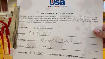 Cupertino High School [Lyrical Varsity - Small] 2021 USA Spirit & Dance Virtual National Championships