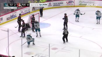 Matthew Villalta Makes Diving Save On Andrew Poturalski