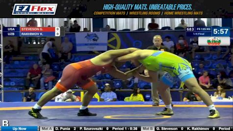 125 kg Quarterfinal - Gable Steveson, USA vs Khasanboy Rakhimov, UZB