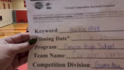 Canyon High School [5A Game Day] 2020 NCA November Virtual Championship